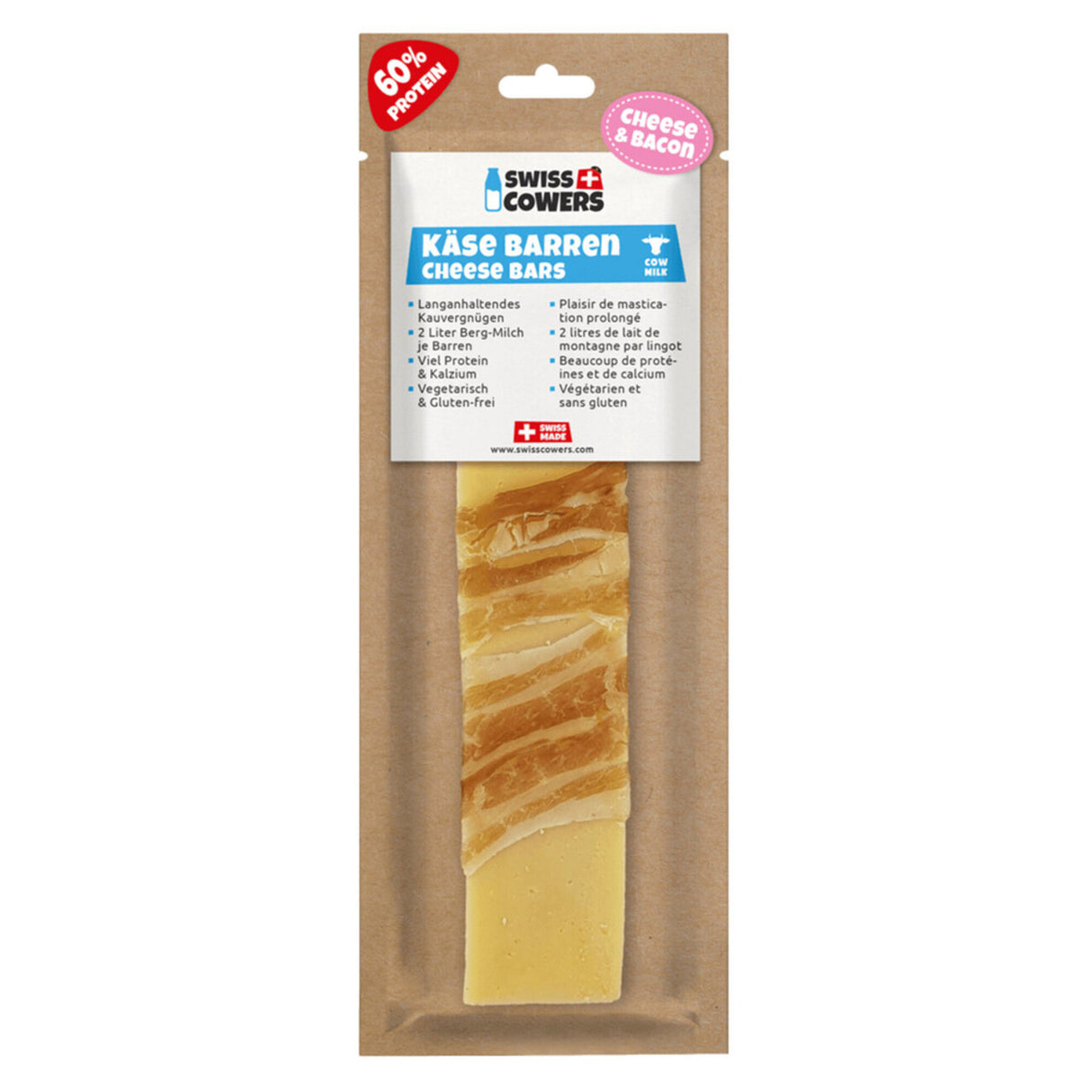 Kaukäse Stangen für Hunde, Käse Barren mit Fleisch