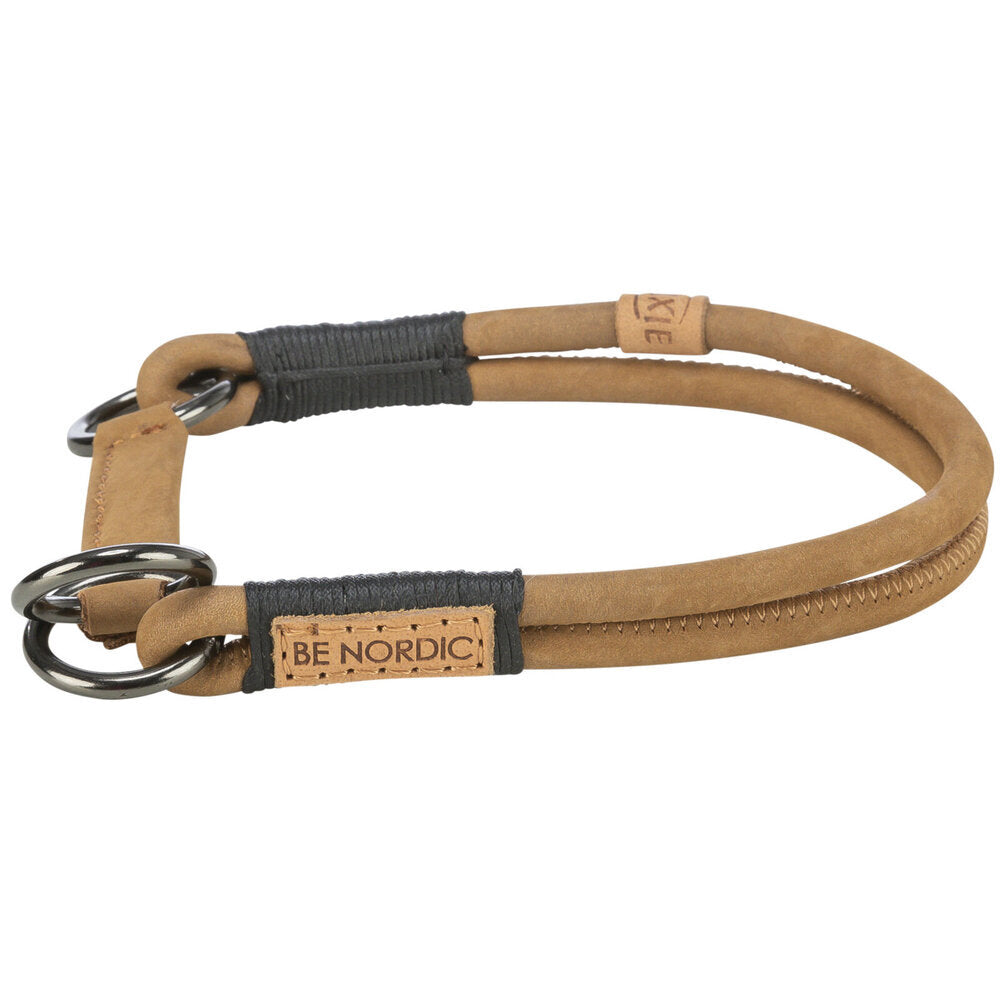 BE NORDIC Zug-Stopp Hundehalsband Leder