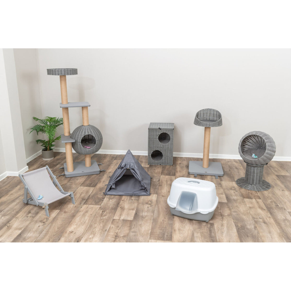 TRIXIE Outdoor Höhle Amalia – Dein kuscheliges Katzen- & Hundeparadies – ø 42 × 70 cm