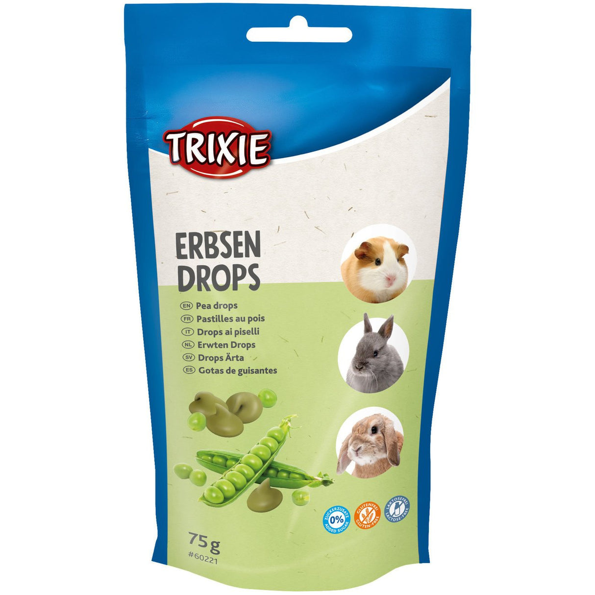 Leckerlie Drops für Kleintiere – Erbsen Drops, 75 g
