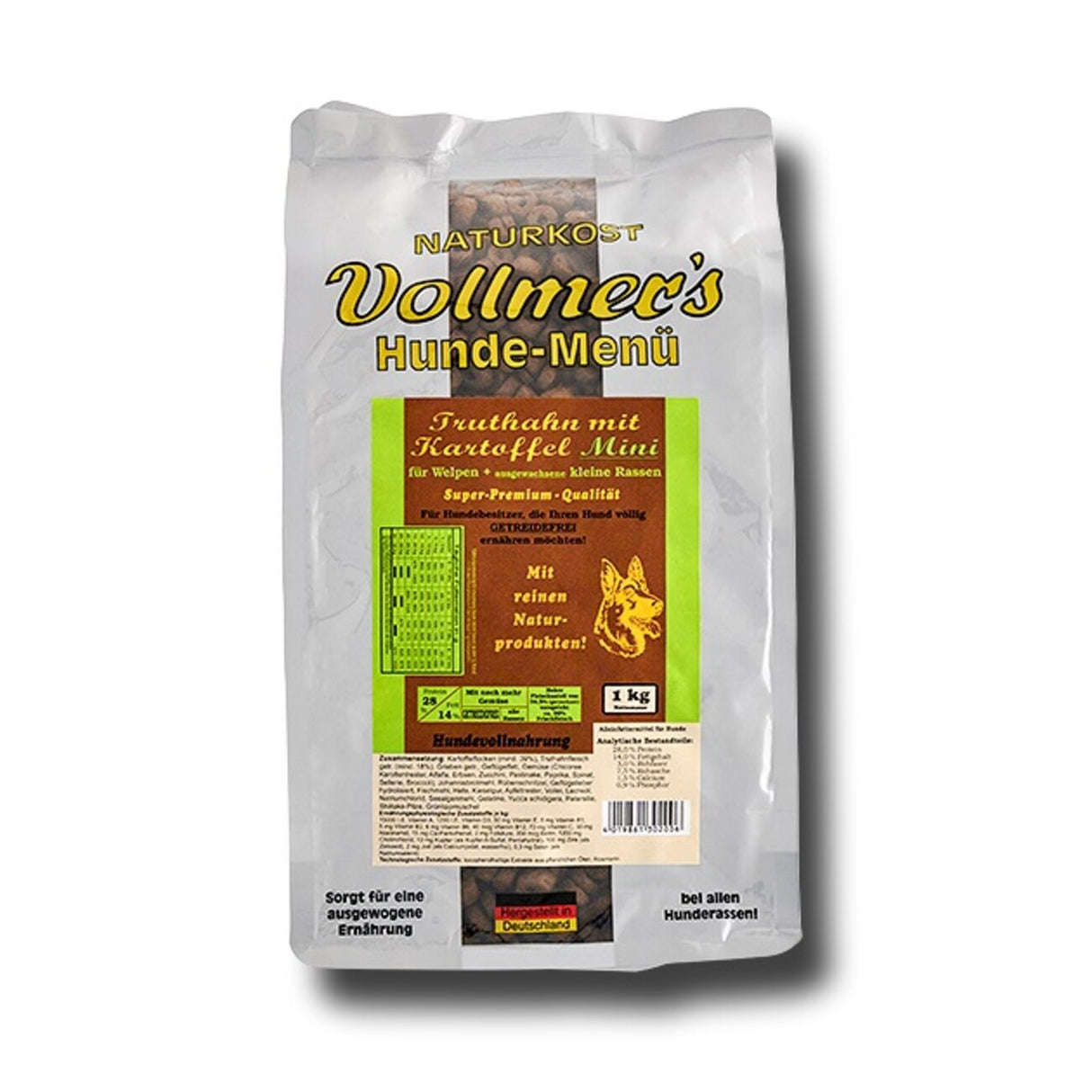 Vollmers Truthahn mit Kartoffel Mini Hundefutter