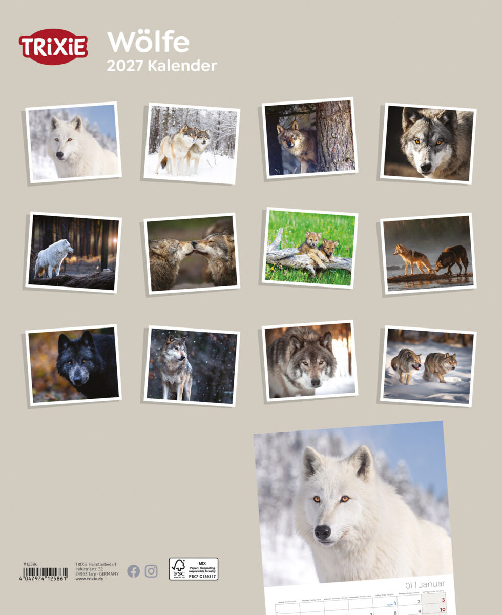 2027 Kalender Wölfe