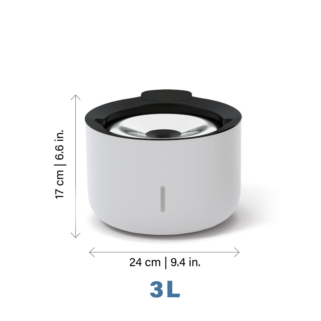 Zeus Oasis Trinkbrunnen für Hunde 3L oder 6L Volumen – 3L Fassungsvermögen