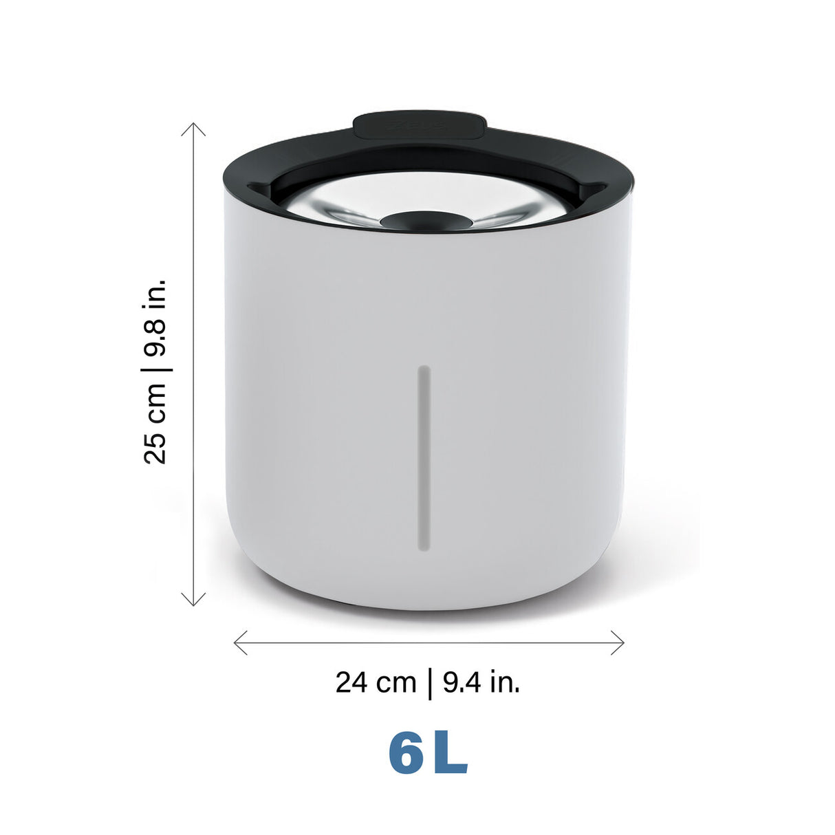 Zeus Oasis Trinkbrunnen für Hunde 3L oder 6L Volumen – 6L Fassungsvermögen