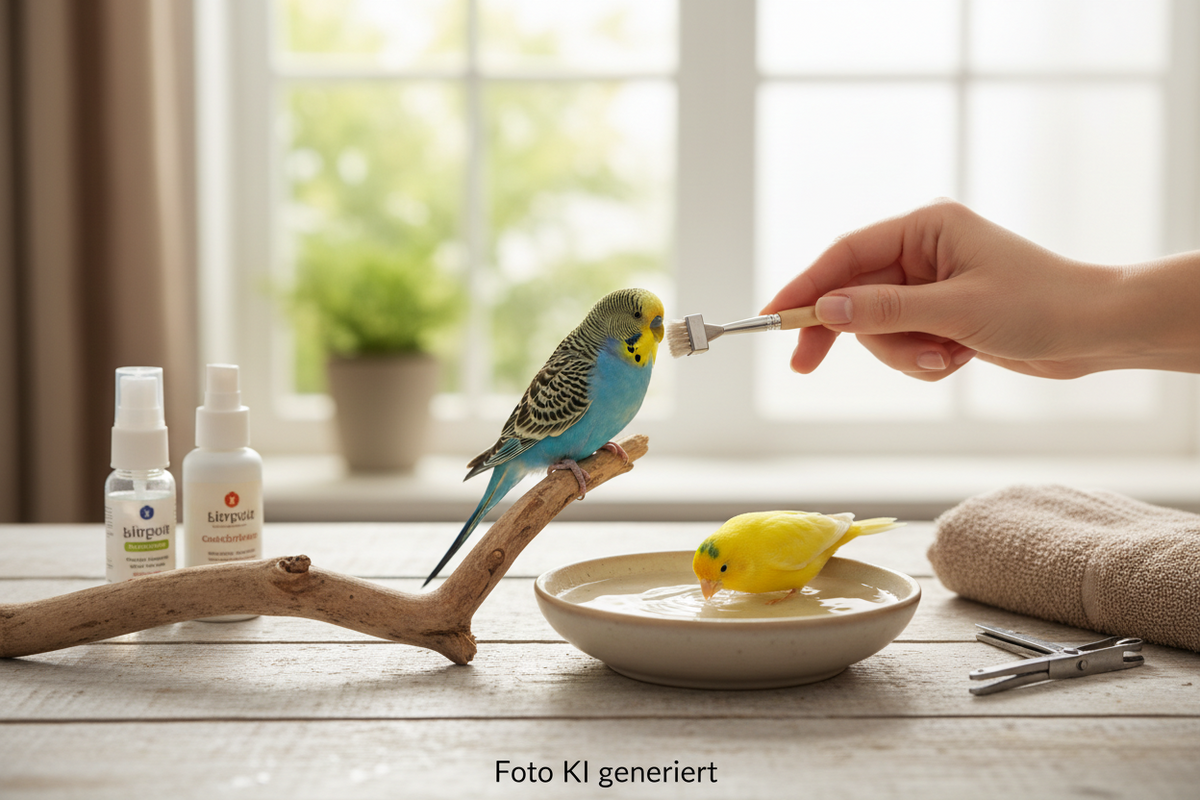 Vogel Pflege und Hygiene