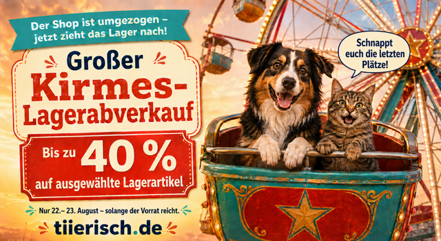 Wochenend-Lagerverkauf für Hunde & Katzen