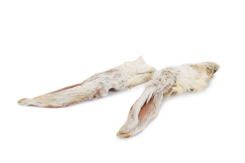 Beeztees Kaninchenohren mit Fell 200g – Natürlicher & Gesunder Hundesnack zur Darmreinigung