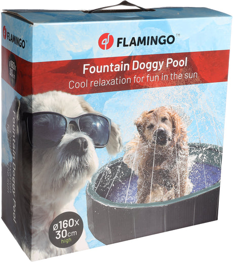 Flamingo Hundepool mit Sprinkle Rand : Dein Sommerspaß 💦