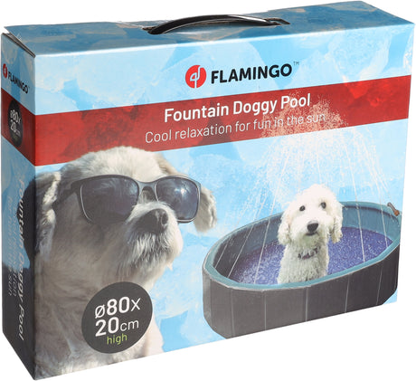 Flamingo Hundepool mit Sprinkle Rand : Dein Sommerspaß 💦