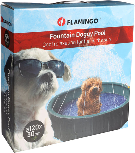 Flamingo Hundepool mit Sprinkle Rand : Dein Sommerspaß 💦