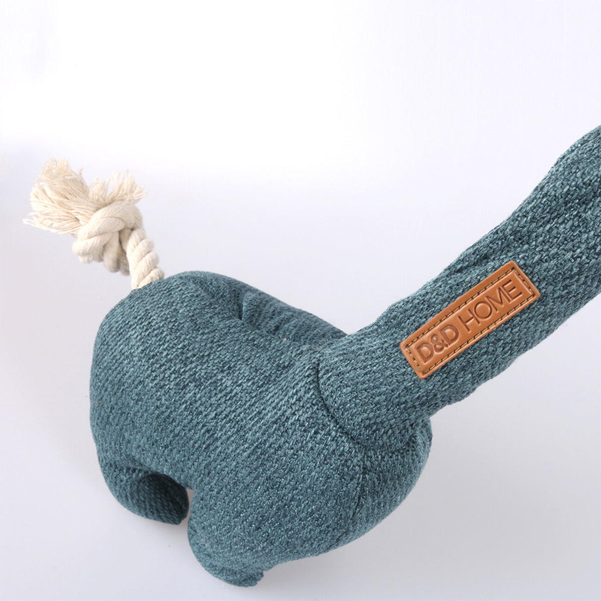 D&D HOME Hundespielzeug Giraffe George aus Cord & Seil – L 10x20x52cm blau