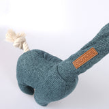 D&D HOME Hundespielzeug Giraffe George aus Cord & Seil – L 10x20x52cm blau
