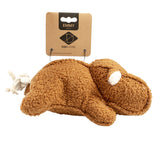D&D HOME Hundespielzeug Emmy aus Teddystoff mit Quietscher & Knotenseil – 30x14x12 cm