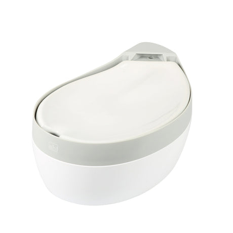 Trinkbrunnen mit Keramikoberschale Maya 1,8L – 1,8L - weiss/grau