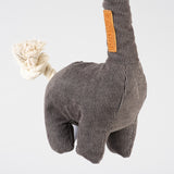 D&D HOME Hundespielzeug Giraffe George aus Cord & Seil – S - 7x15x26 cm grau