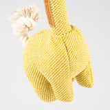 D&D HOME Hundespielzeug Giraffe George aus Cord & Seil – S - 7x15x26cm gelb