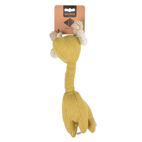 D&D HOME Hundespielzeug Giraffe George aus Cord & Seil – S - 7x15x26cm gelb