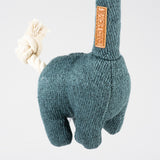 D&D HOME Hundespielzeug Giraffe George aus Cord & Seil – S - 7x15x26cm blau
