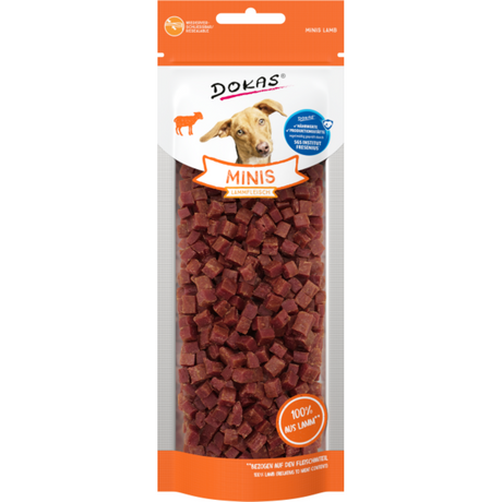 Dokas Minis Lammfleisch Hundesnack - Der leckere Trainings-Booster für deinen Liebling! – 70 g, 0,5 cm