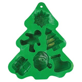 Xmas Silikon Backmatte Weihnachtsbaum – 22 x 18 cm, 6 Figuren