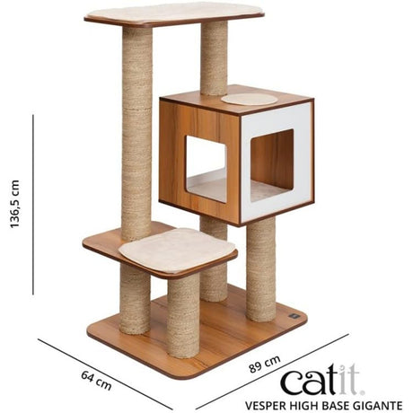Vesper Hight Base Giant Kratzbaum für große Katzenrassen – 89x64x136,5cm