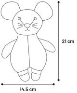 Muka Maus Hundespielzeug – Plüsch & Cord mit Quietscher | Blau
