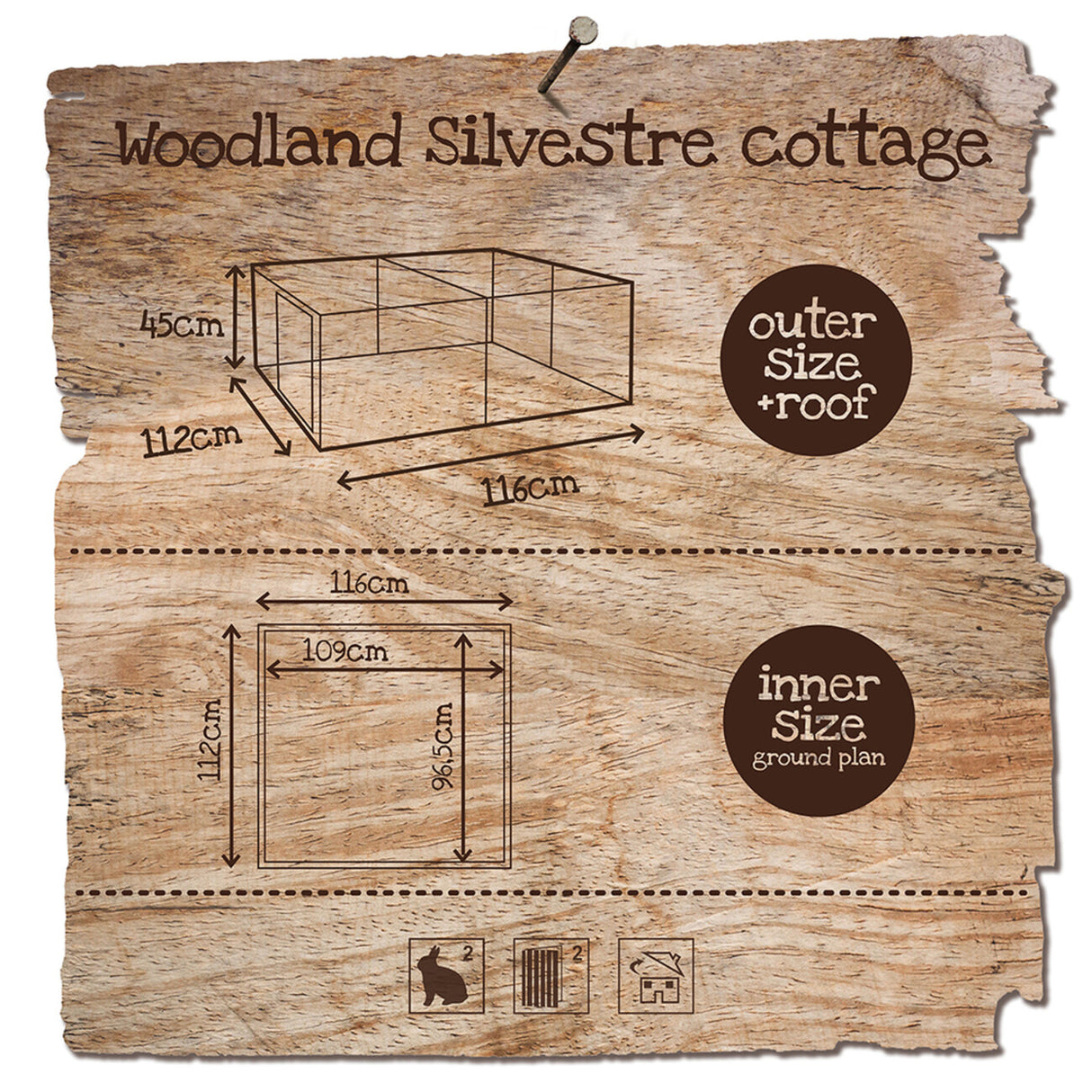 WOODLAND Kanninchenauslauf Silvestre Cottage weiss