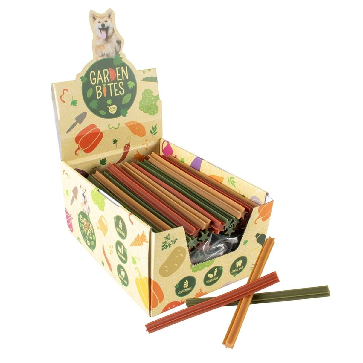 Garden Bites Dental Sticks L - 16cm - Veggie Snack für Hunde – 1 Stück L - 16cm - 30g