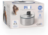 Catit PIXI UV-C Edelstahl-Trinkbrunnen für Katzen – Kabellos & 5L XXL