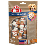 8in1 Triple Flavour Kauknochen – XS, 7 Stück, für kleine Hunde bis 12 kg