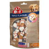 8in1 Triple Flavour Kauknochen – XS, 21 Stück, für Hunde bis 12 kg