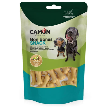 CAMON Vanilla Bones Veganer Hundesnack | Vanille-Genuss für Hunde – 120 g