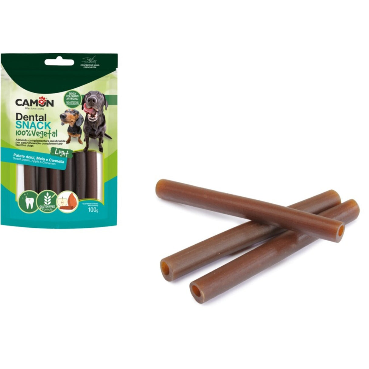 Veggie Snack Sticks Dental – Süßkartoffel, Apfel & Zimt für Hunde 🐶 – 100 g