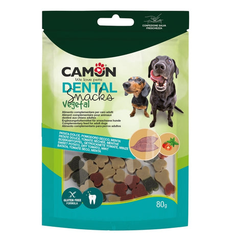 Veggie Snack Süßkartoffel Knochen mit 2 Geschmacksrichtungen | Vegane Hundesnacks mit Dental-Effekt – 80 g