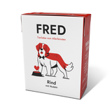 FRED Rind mit Nudeln – Nassfutter für Hunde, monoprotein, 10 x 390 g