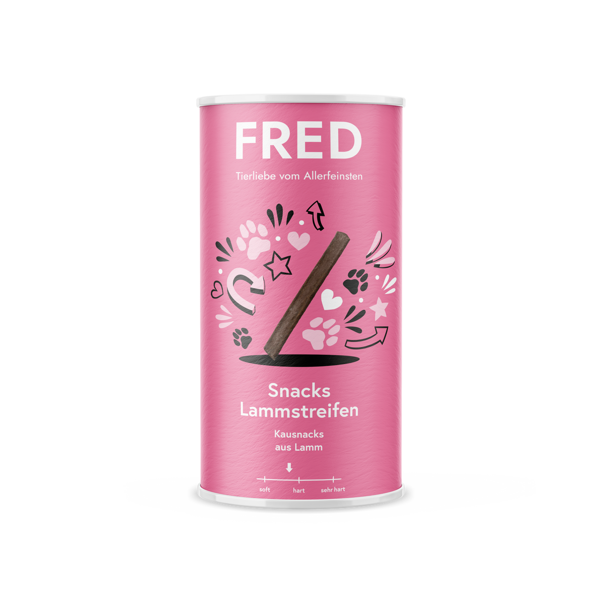 FRED Snacks Lammstreifen – Luftgetrocknete Kaustangen für Hunde, 190 g