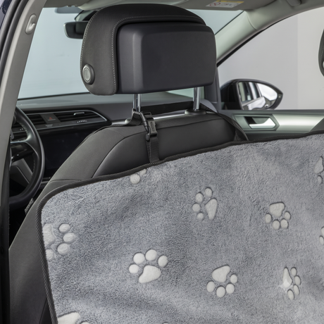 TRIXIE Auto-Schondecke mit Pfotenmuster für die Rückbank – Schutz & Komfort für deinen Hund