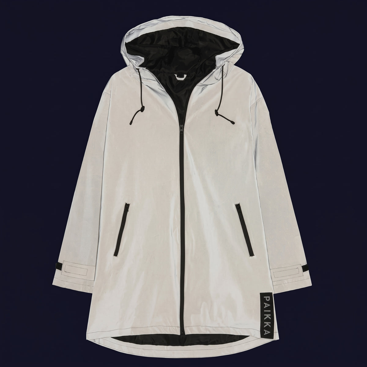 PAIKKA Human Visibility Raincoat Lite Taupe – reflektierende Damen-Regenjacke