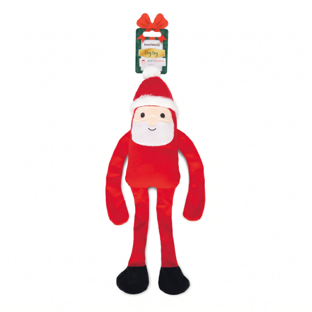 Beeztees Santa Santy – Plüsch-Hundespielzeug mit Quietscher, 45 cm