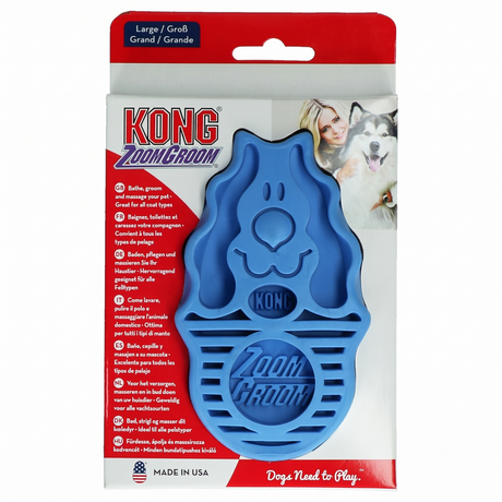 KONG ZoomGroom Hundebürste – Massage- & Badebürste für Hunde