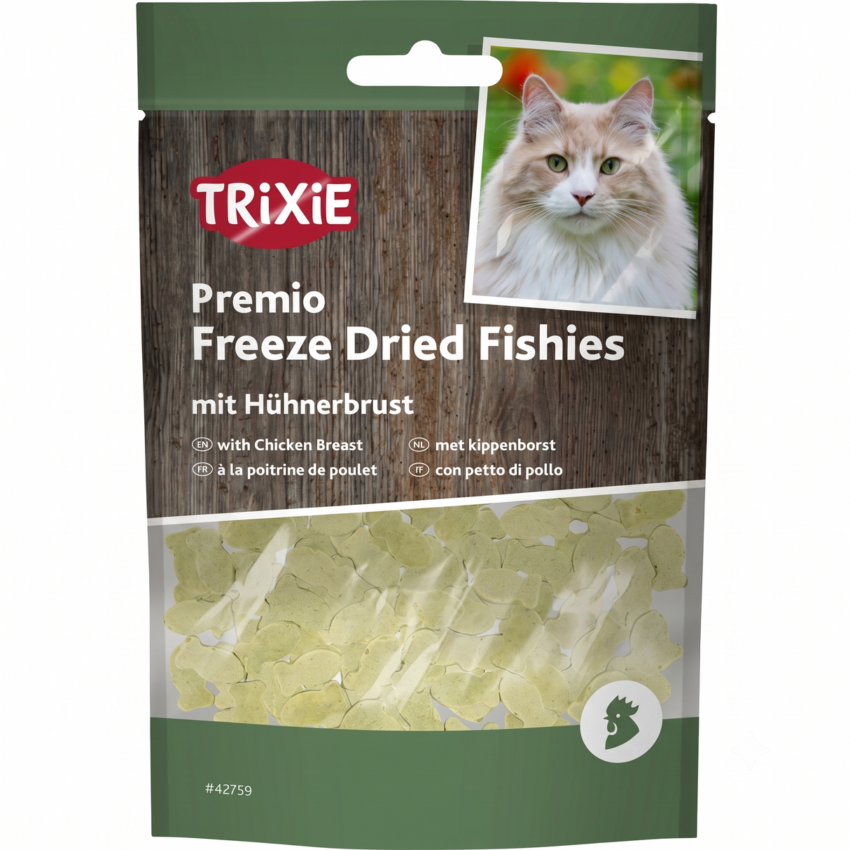 TRIXIE Premio Freeze Dried Fishies mit Hühnerbrust – Premium Snack für Katzen