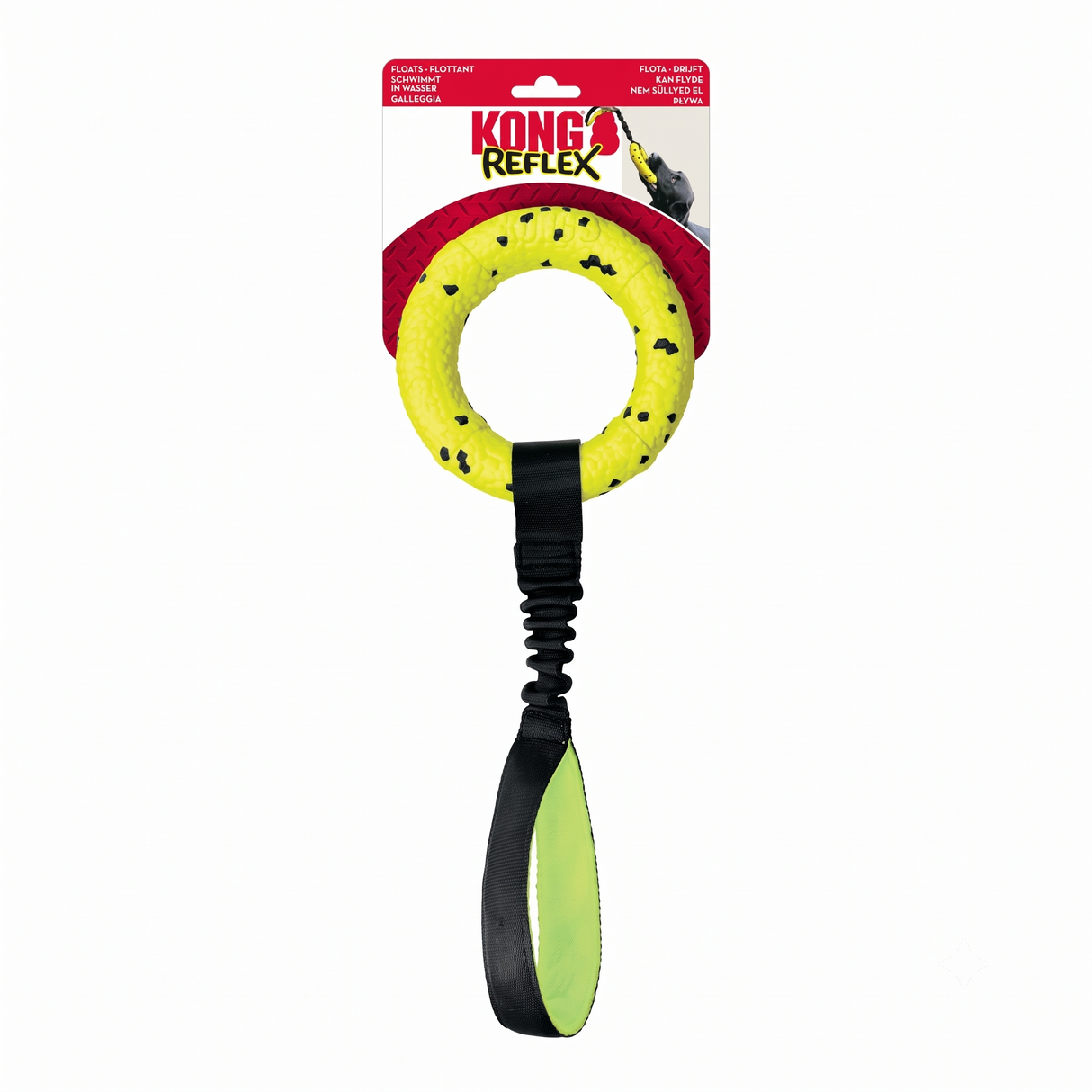 KONG Reflex Tug 'n Fetch – Zerrspielzeug für Hunde | elastisch & schwimmfähig