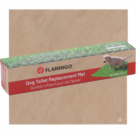 Flamingo Pelou Ersatz-Kunstrasenmatte Grün für Haustiertoilette – Saubere Welpen- & Hundetoilette