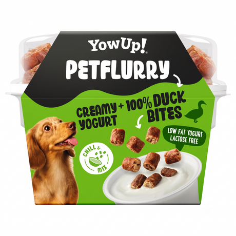 YowUp! PetFlurry  Joghurt Snack für Hunde Ente & Pute