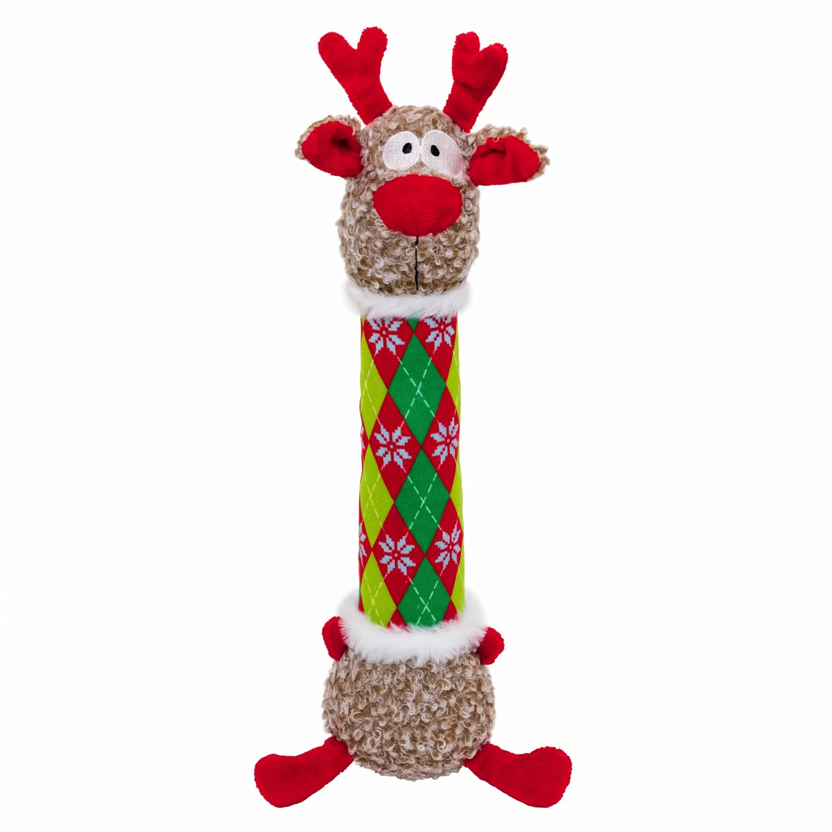 KONG Holiday Shakers™ Luvs Argyle Reindeer M – Limited Edition 2026