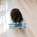 KONG Floppy Knots Hippo Jumbo XL – Plüsch-Hundespielzeug mit Knotenseil & Quietscher