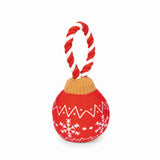 Beeztees Xmas Ball Twinkle mit Seil und Quietscher, rot