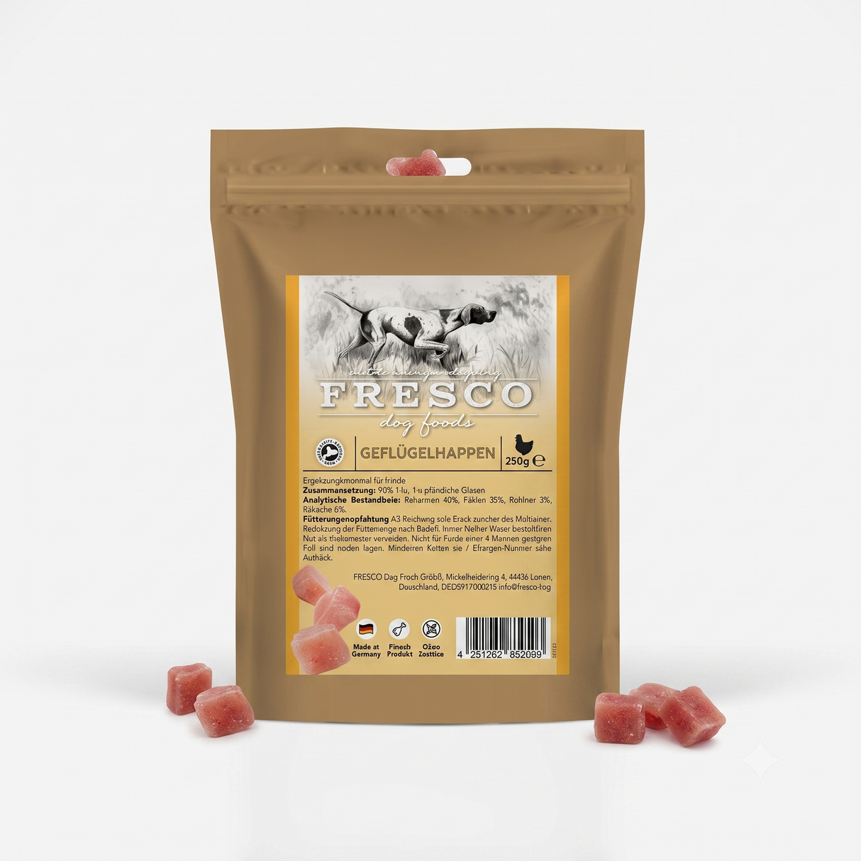 FRESCO Geflügel Happen Hundesnack – Natürliche Proteinhappen für alle Hunde