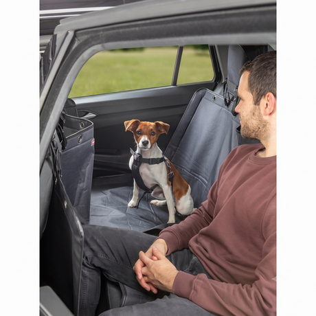 TRIXIE Auto-Schondecke teilbar für die Rückbank – Sicherer Autoschutz für deinen Hund