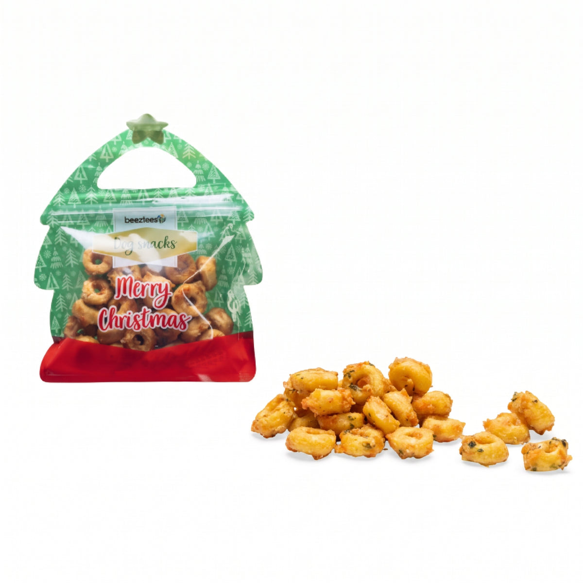 Beeztees Weihnachts-Mini-Donuts mit Huhn – Hundesnack, 160 g